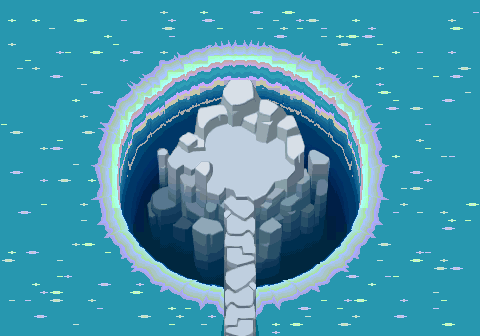 Enclosed Island with alpha sentinel values